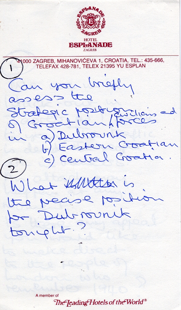 19911115 TUDJMAN Questions for the President INTERVIEW 01.jpg